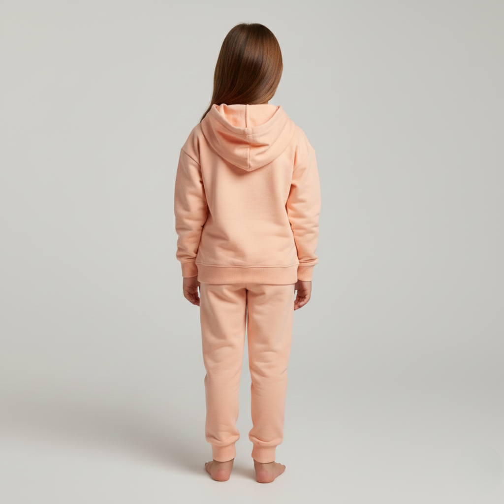 بيجامة كات ماري الوردية بأكمام طويلة (بنات)