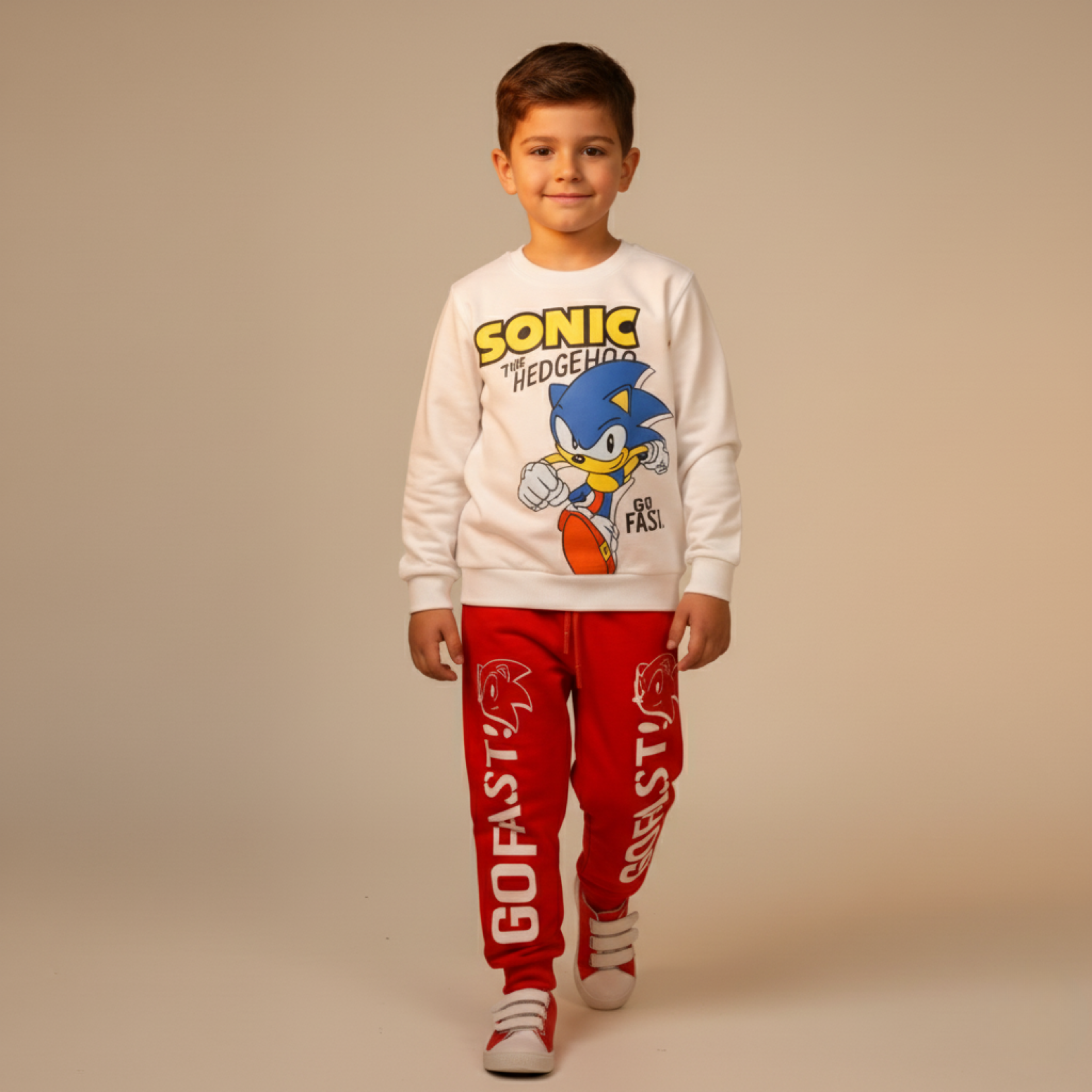 بيجامة كات ماري الوردية بأكمام طويلة (بنات)