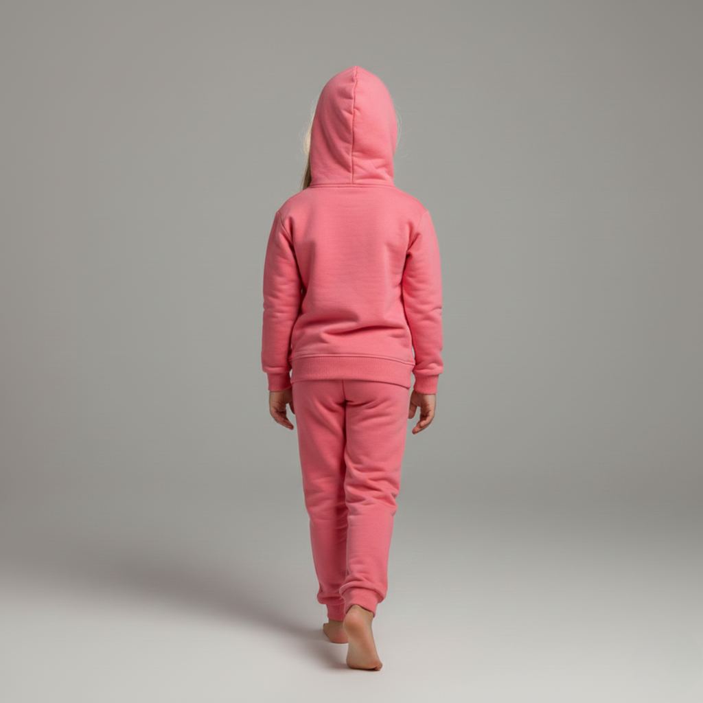 بيجامة كات ماري الوردية بأكمام طويلة (بنات)