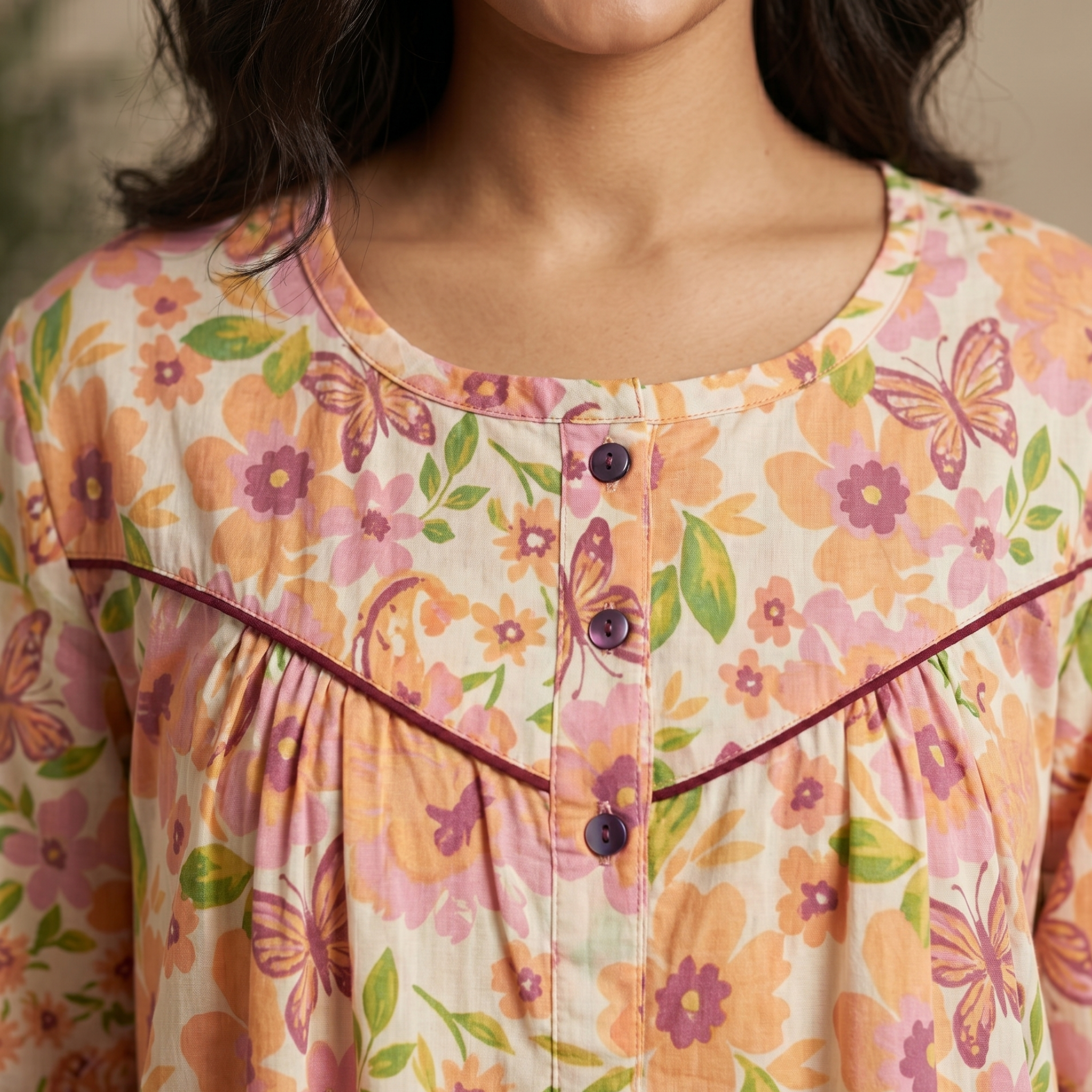 Womens Midi Flowers Bloom