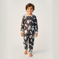 Alphabet Black Long-Sleeves Pajamas (Boys)