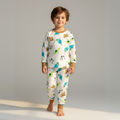 Animals White Long-Sleeves Pajamas (Boys)