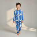Apple Blue Long-Sleeves Pajamas (Boys)
