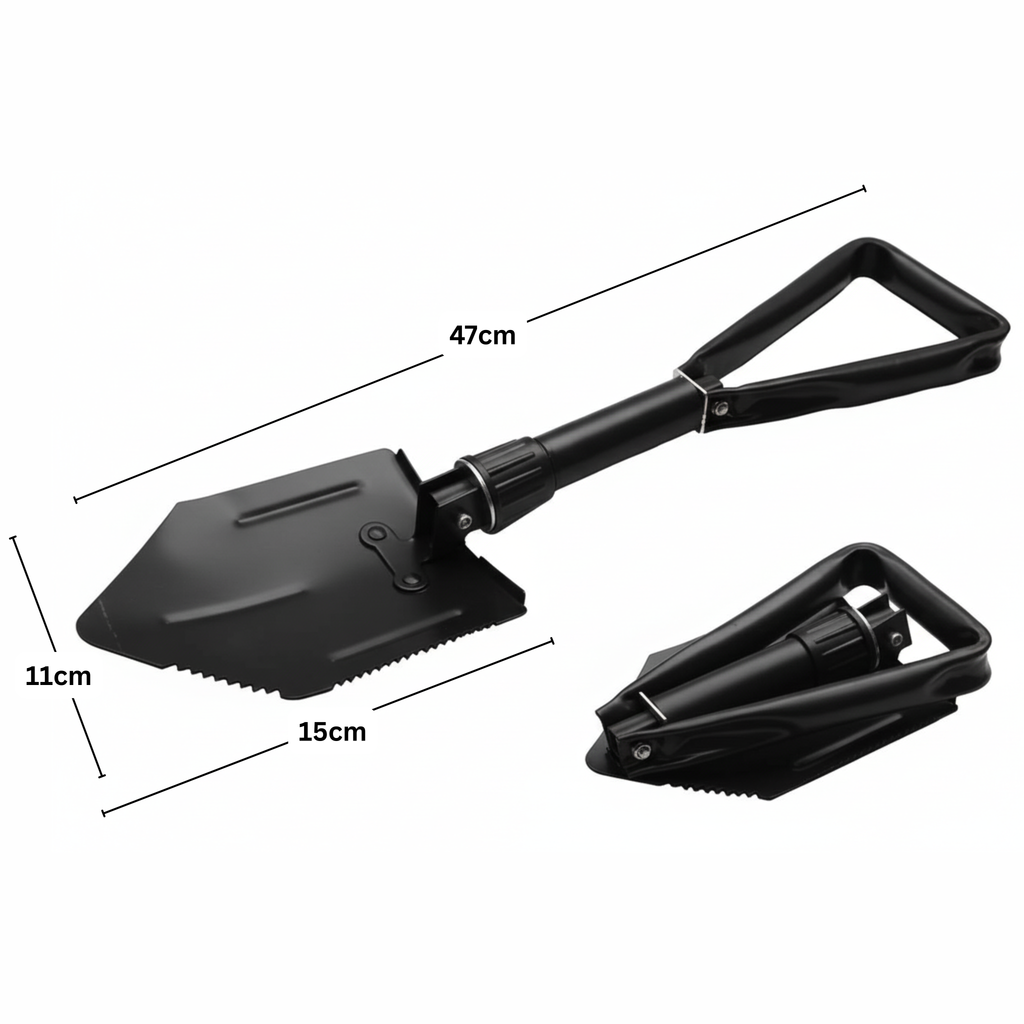 Black Shovel with Pickaxe