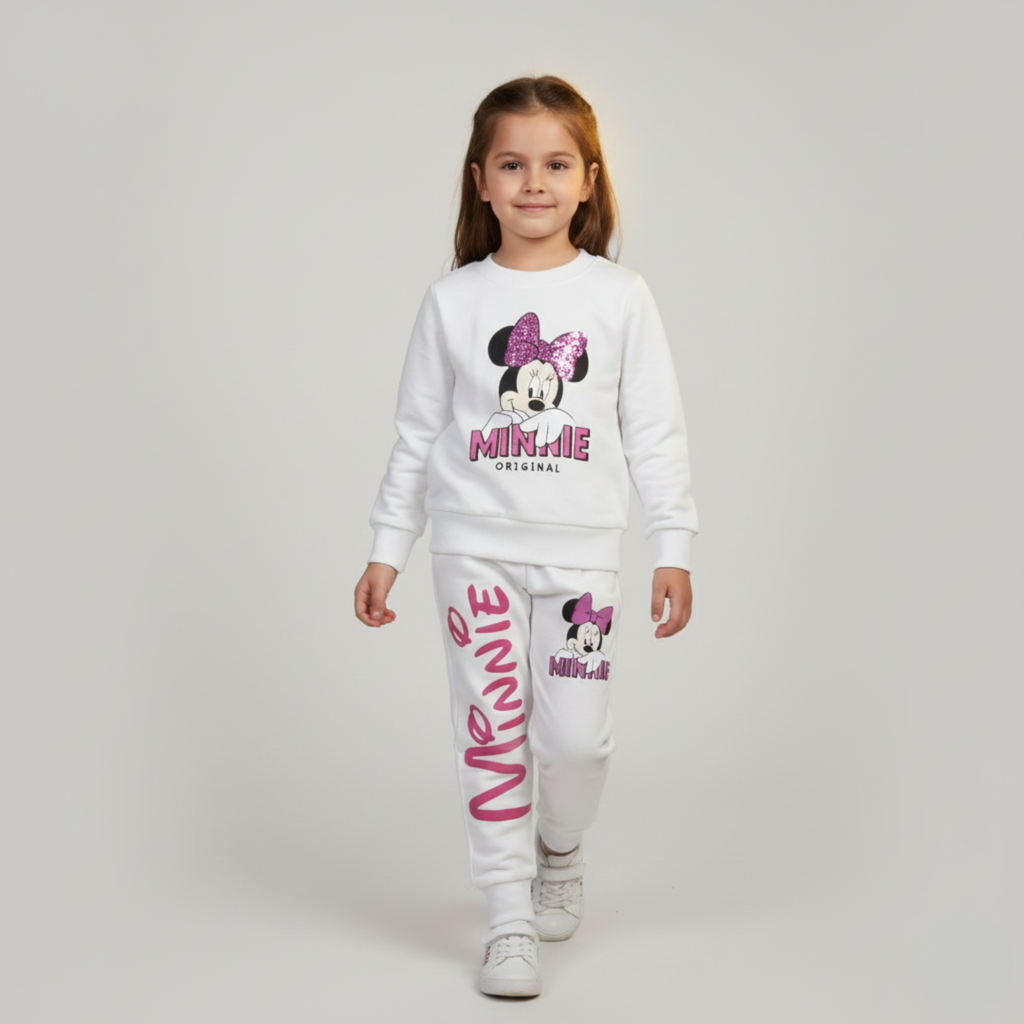 بيجامة كات ماري الوردية بأكمام طويلة (بنات)