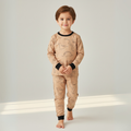 Dinosaur Brown Long-Sleeves Pajamas (Boys)