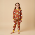 Donald Duck Brown Long-Sleeves Pajamas (Girls)