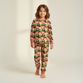 MISBAH - Flowers Black Long-Sleeves Pajamas (Girls)