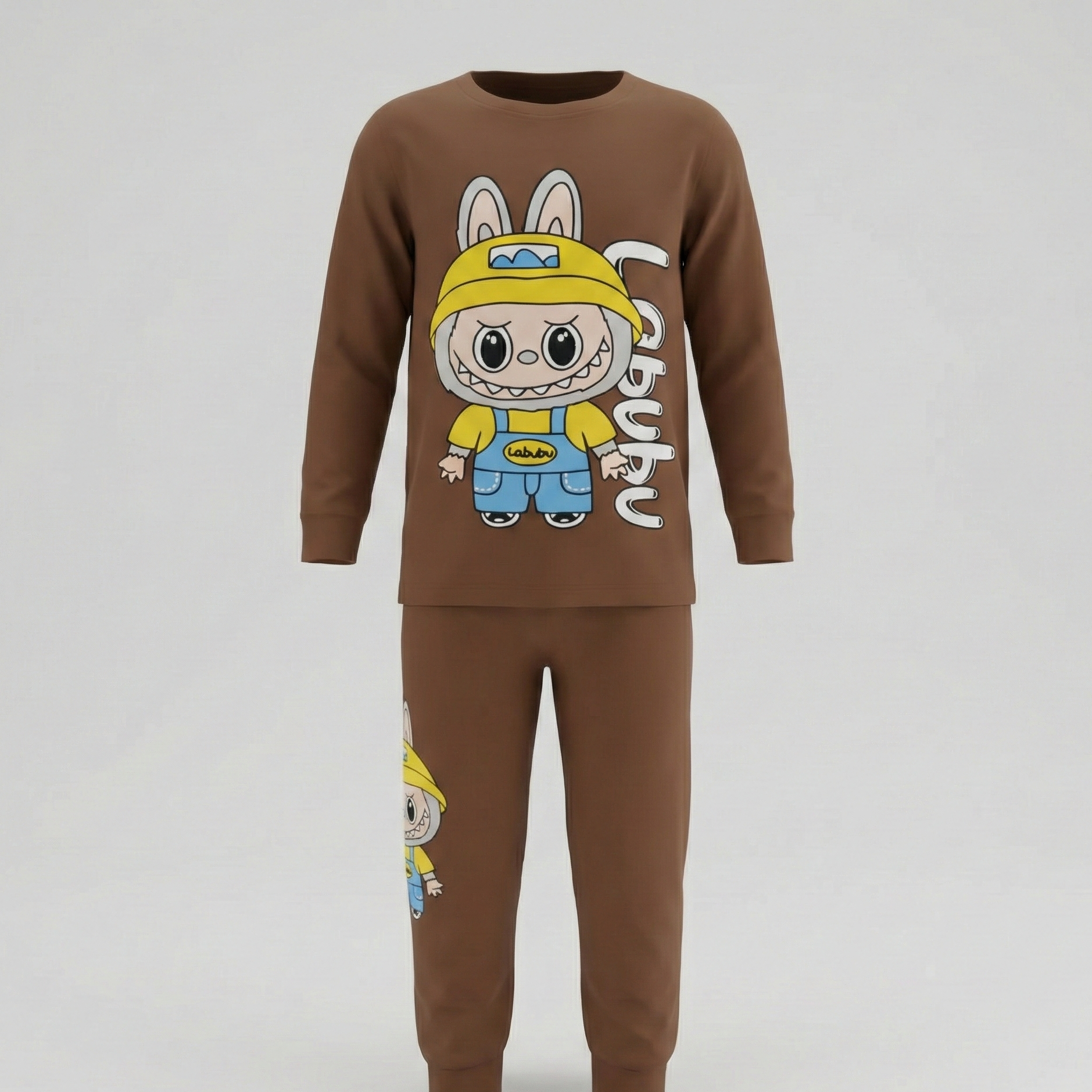 Labubu Brown Boys L/S Pajamas