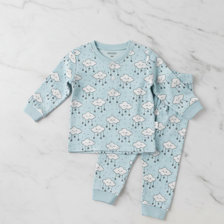 Long Sleeves 2 PCS night suit 110-02