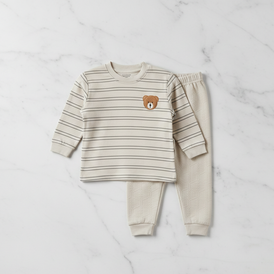 Long Sleeves Printed Baby 2 PCS Suit Set 117-01