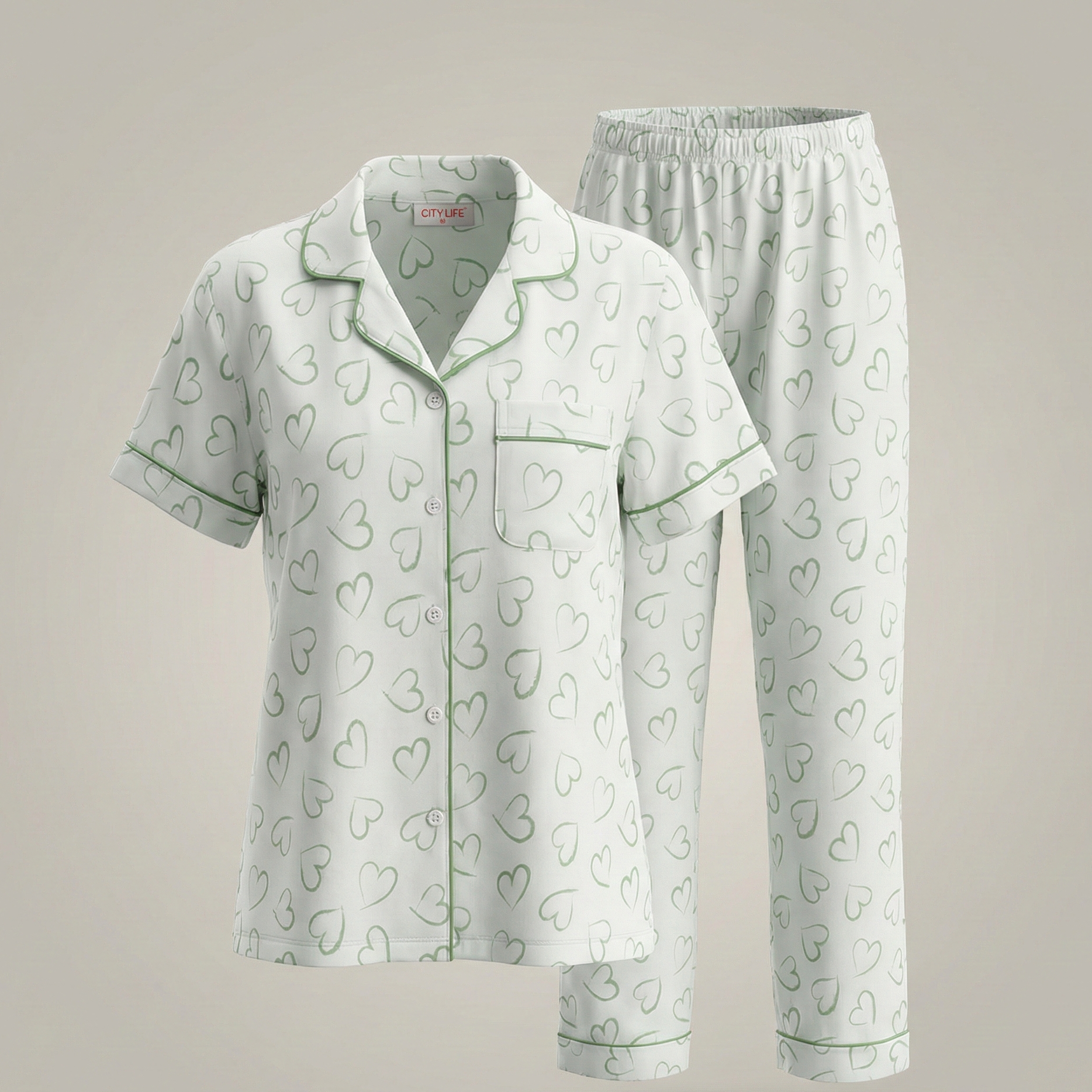 Womens Cotton Pyjama Set 707337