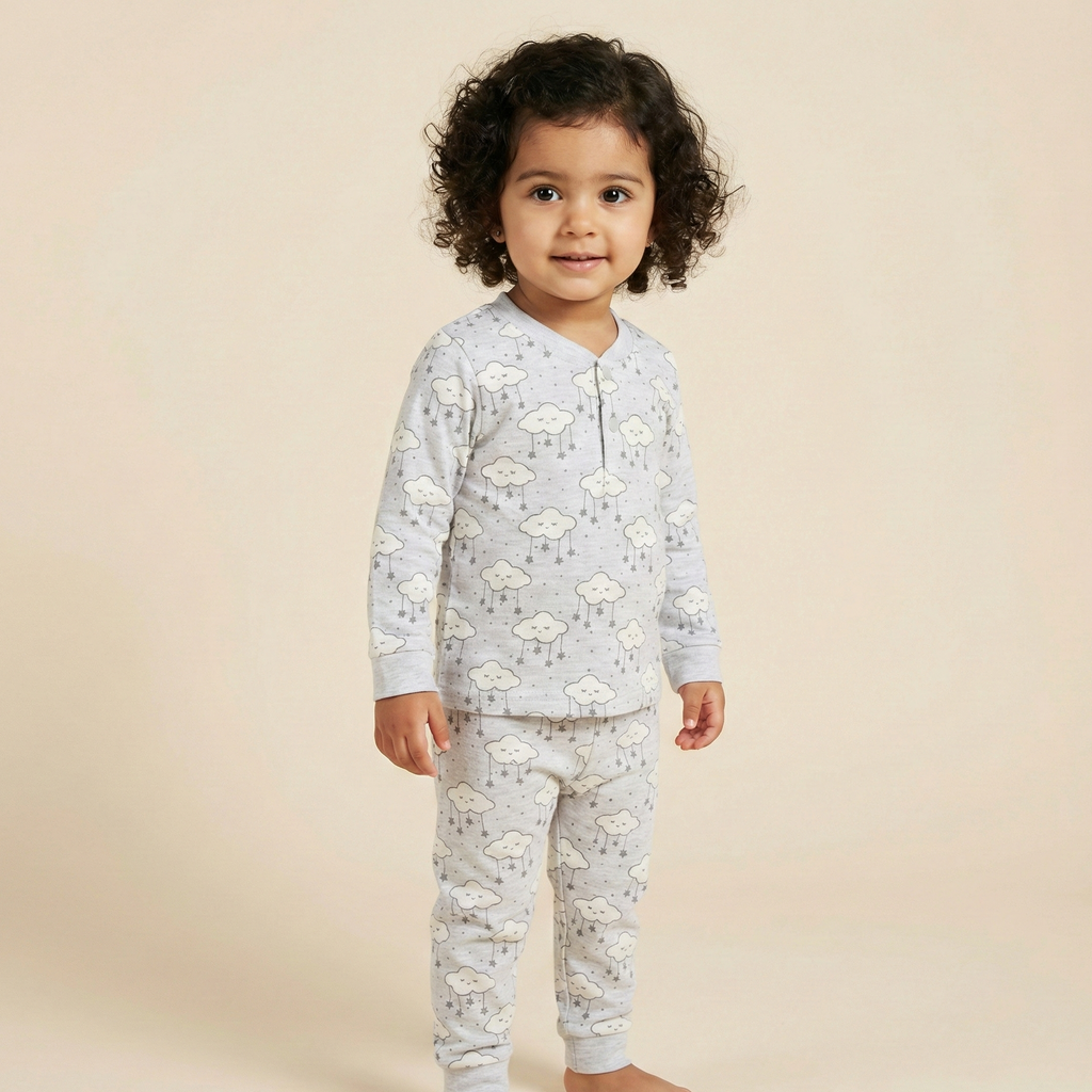 Long Sleeves 2 PCS night suit 110-02