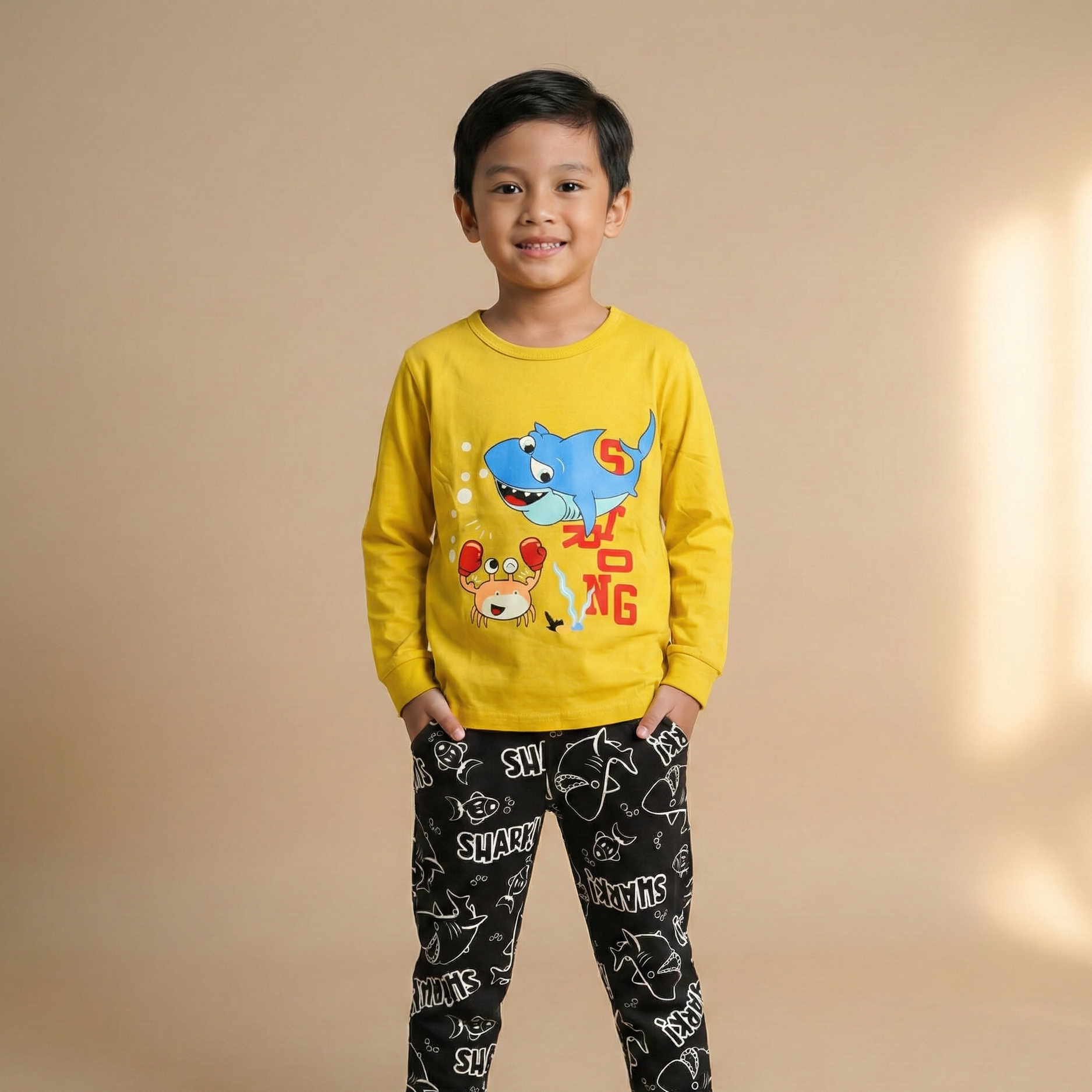 Shark Strong Boys L/S Pajamas