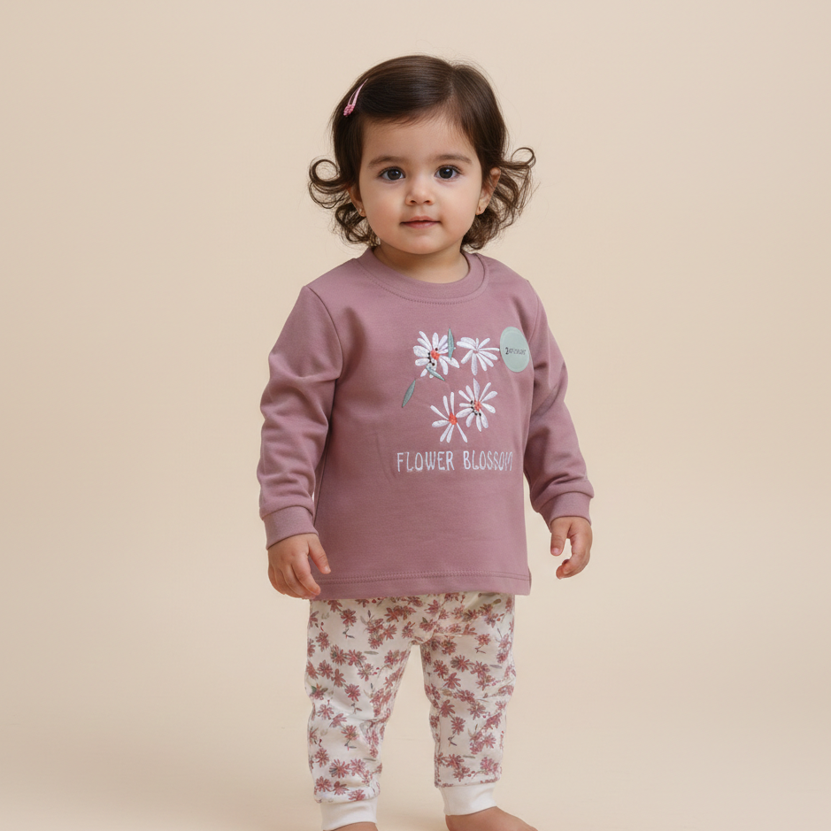 Long Sleeves Printed Baby 2 PCS night suit 112-06