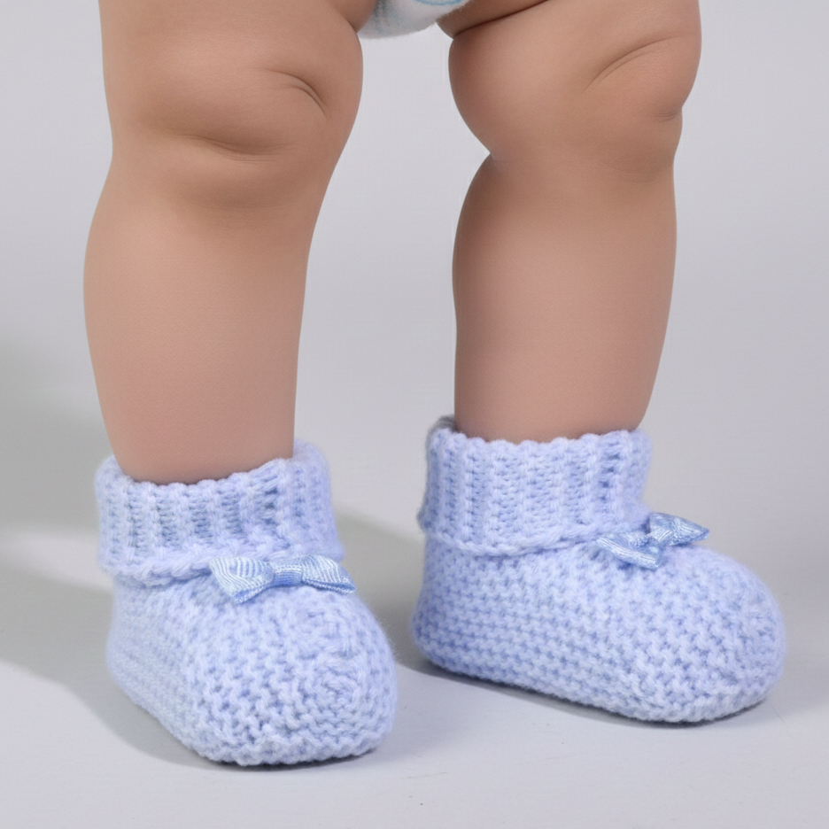 GIRLS BABY SHOE SOCKS BLUE
