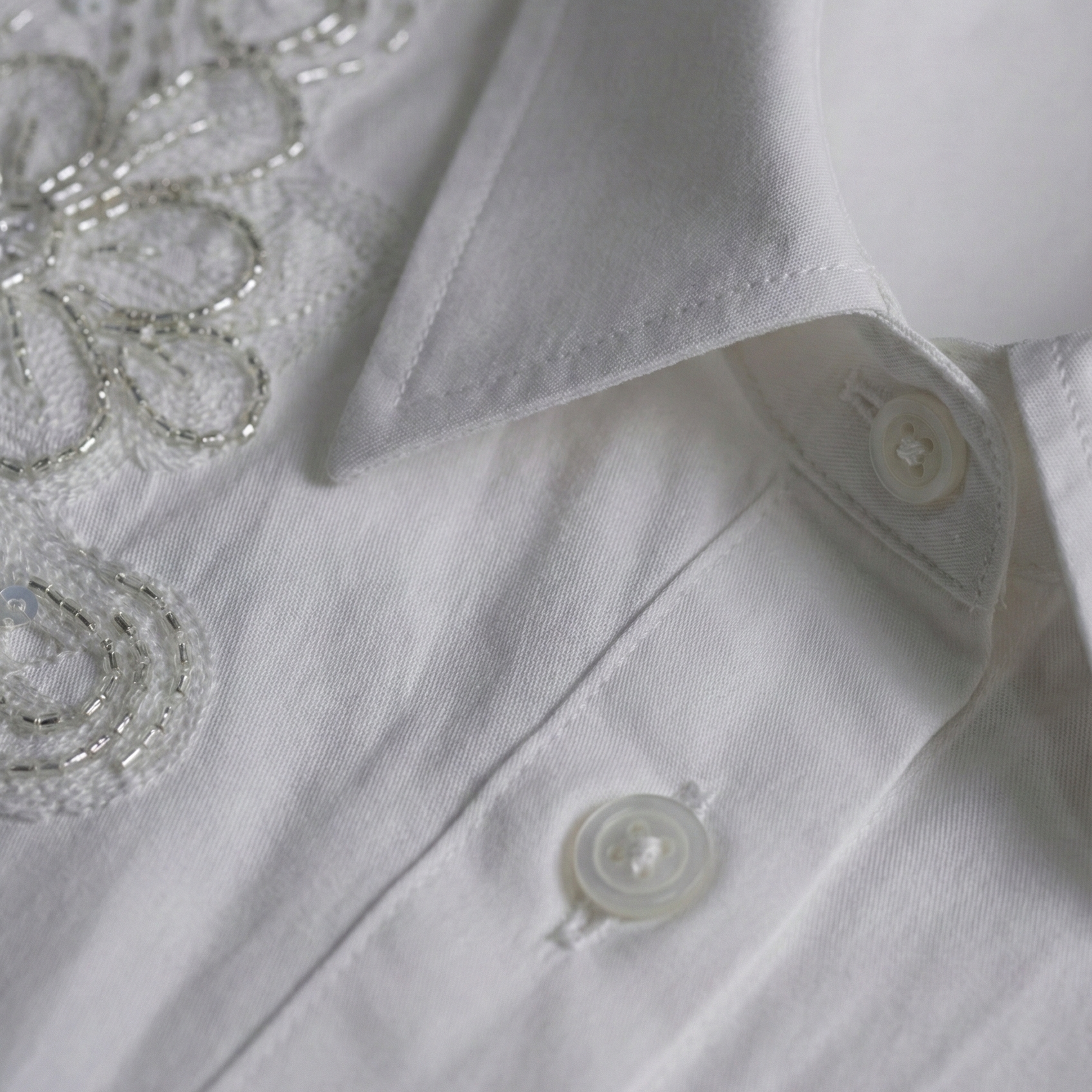 White Print Shirt Womens 66388