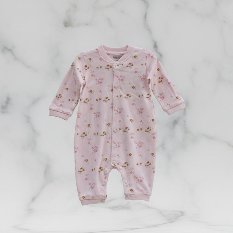 Cotton Round Neck Long Sleeves Sleepsuit 116-05