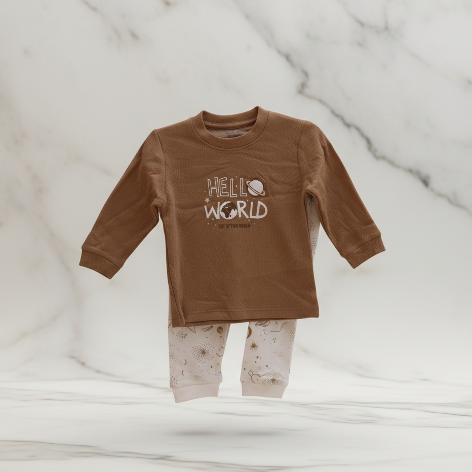 Long Sleeves Printed Baby 2 PCS Suit Set 117-03