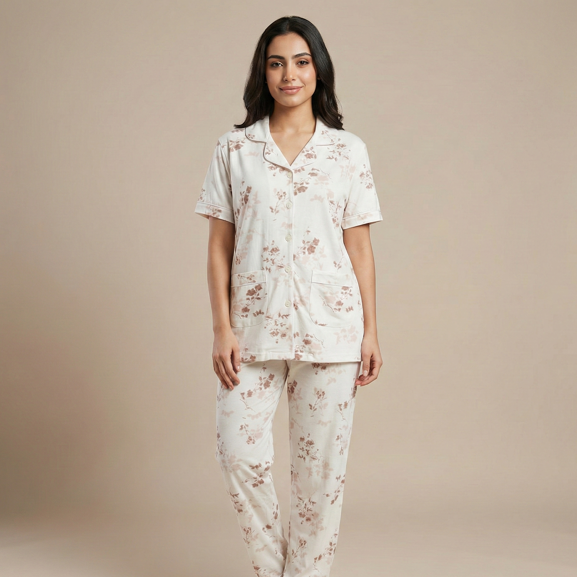 Womens Cotton Pyjama Set 707312
