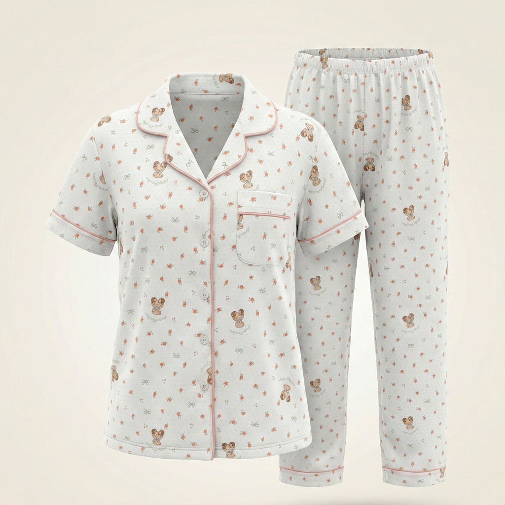 Womens Cotton Pyjama Set 707334