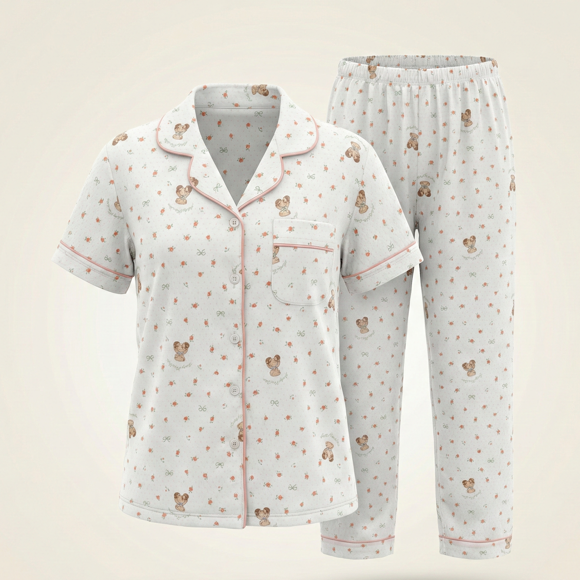 Womens Cotton Pyjama Set 707334