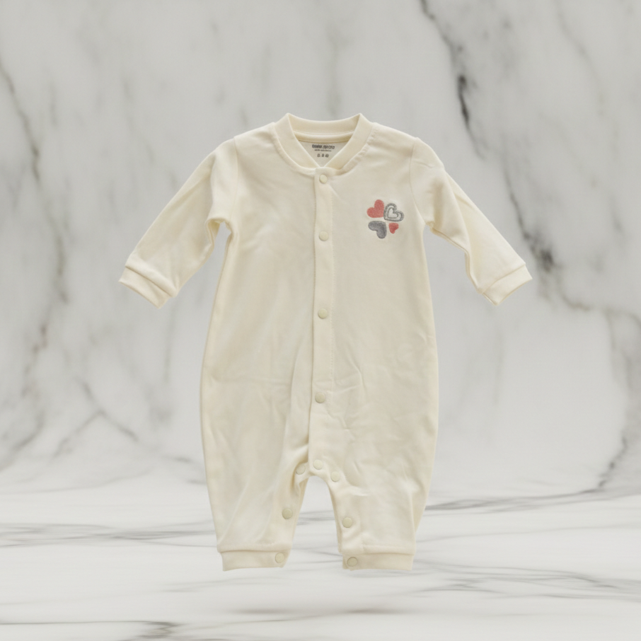 Cotton Round Neck Long Sleeves Sleepsuit 116-08