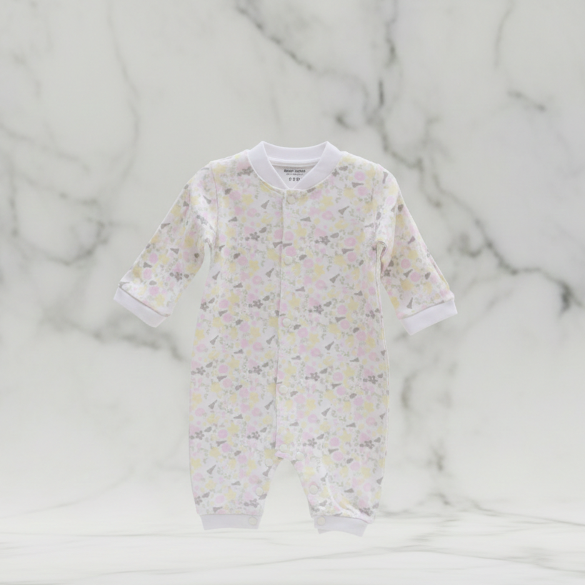 Cotton Round Neck Long Sleeves Sleepsuit 116-07