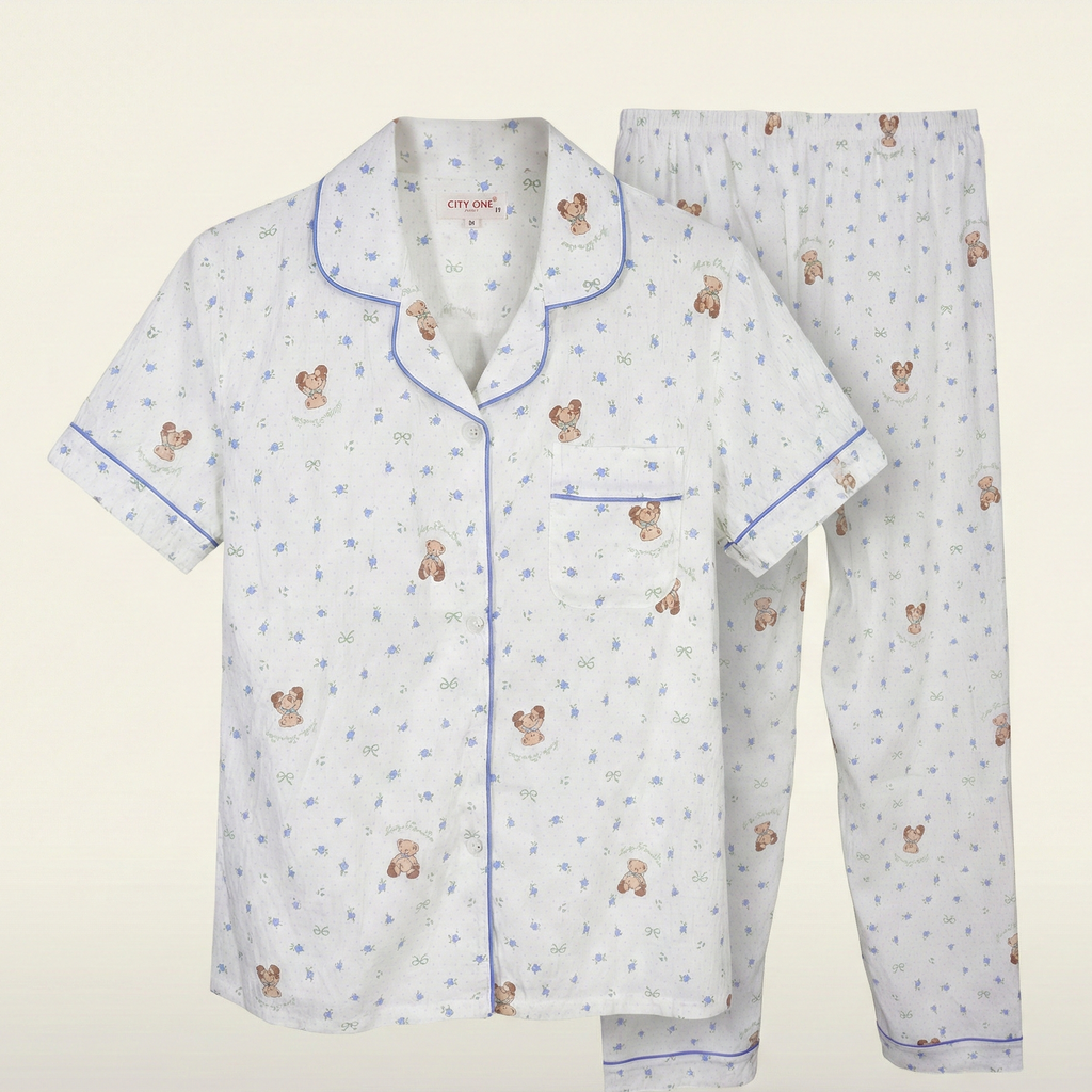 Womens Cotton Pyjama Set 707334