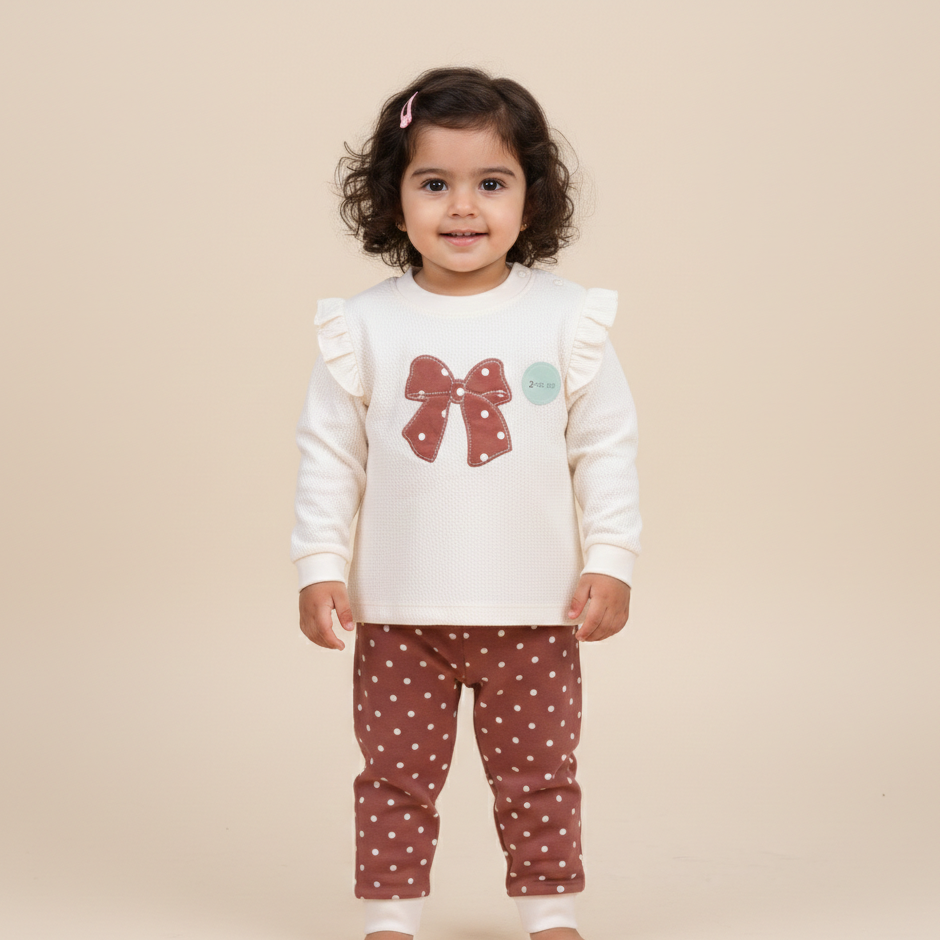 Long Sleeves Printed Baby 2 PCS Suit Set 117-09