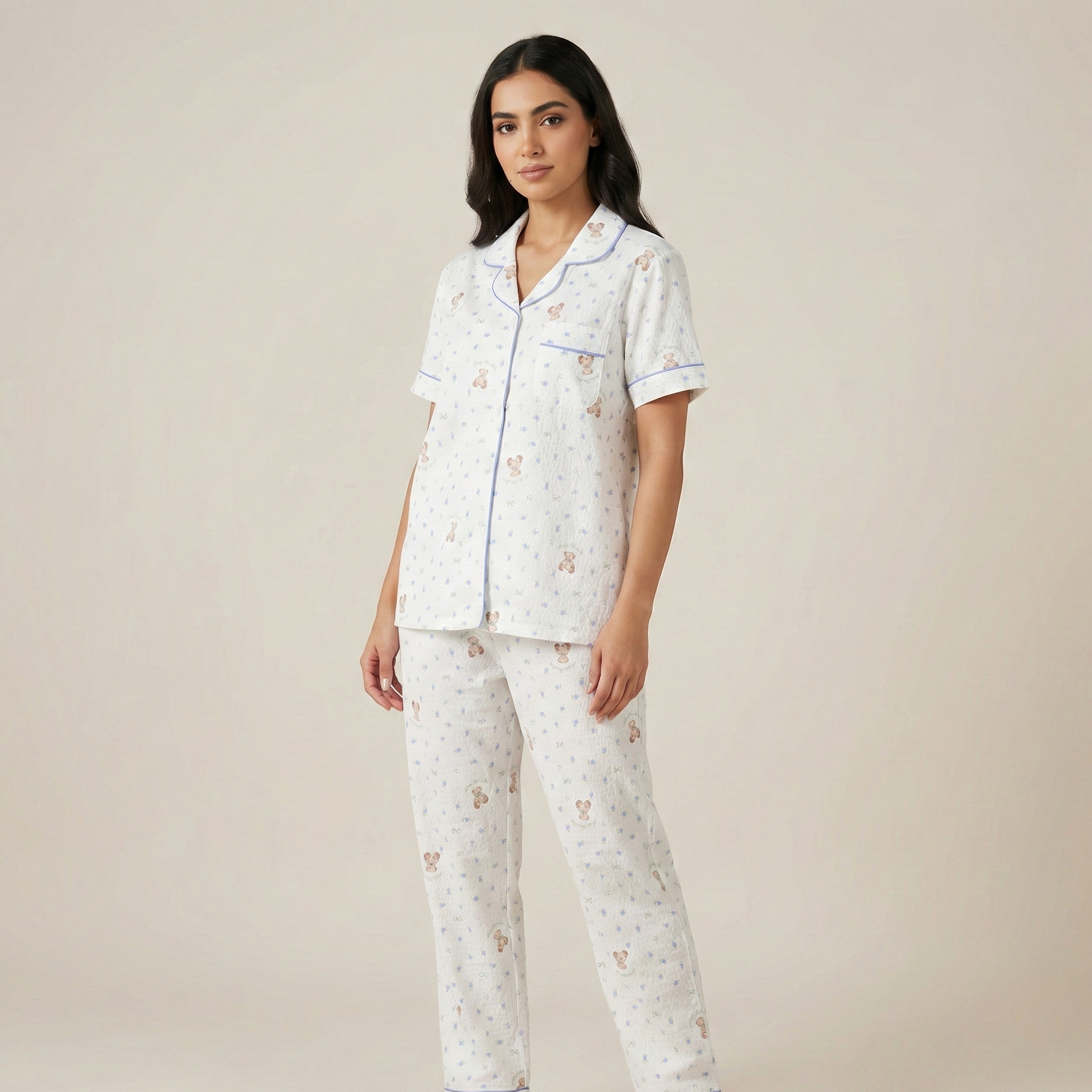 Womens Cotton Pyjama Set 707334