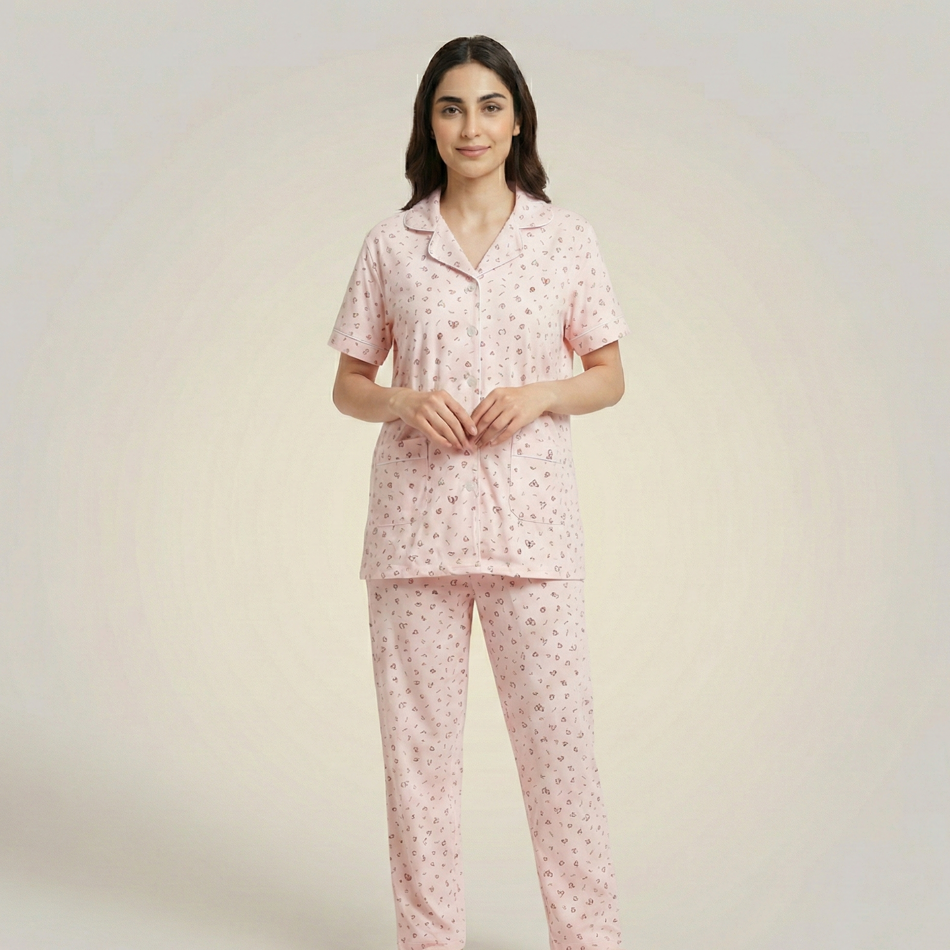 Womens Cotton Pyjama Set 707309