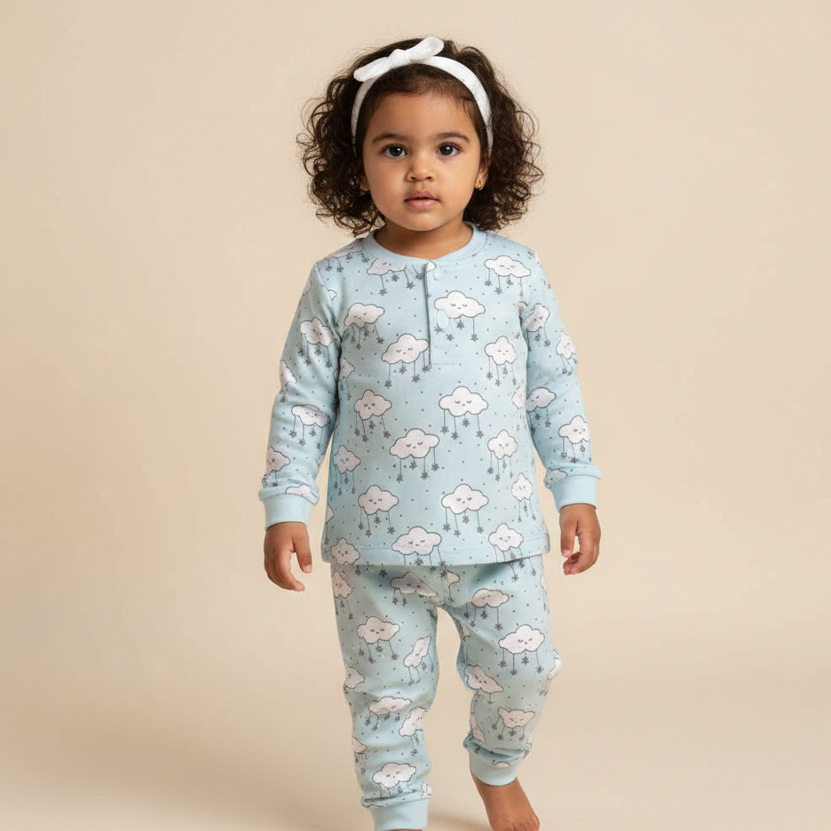 Long Sleeves 2 PCS night suit 110-02