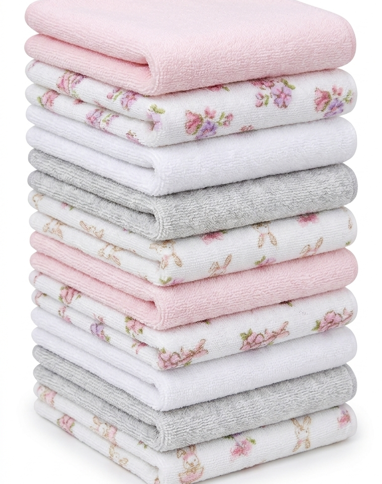 BABY WASHCLOTH 10PCS ESN1201