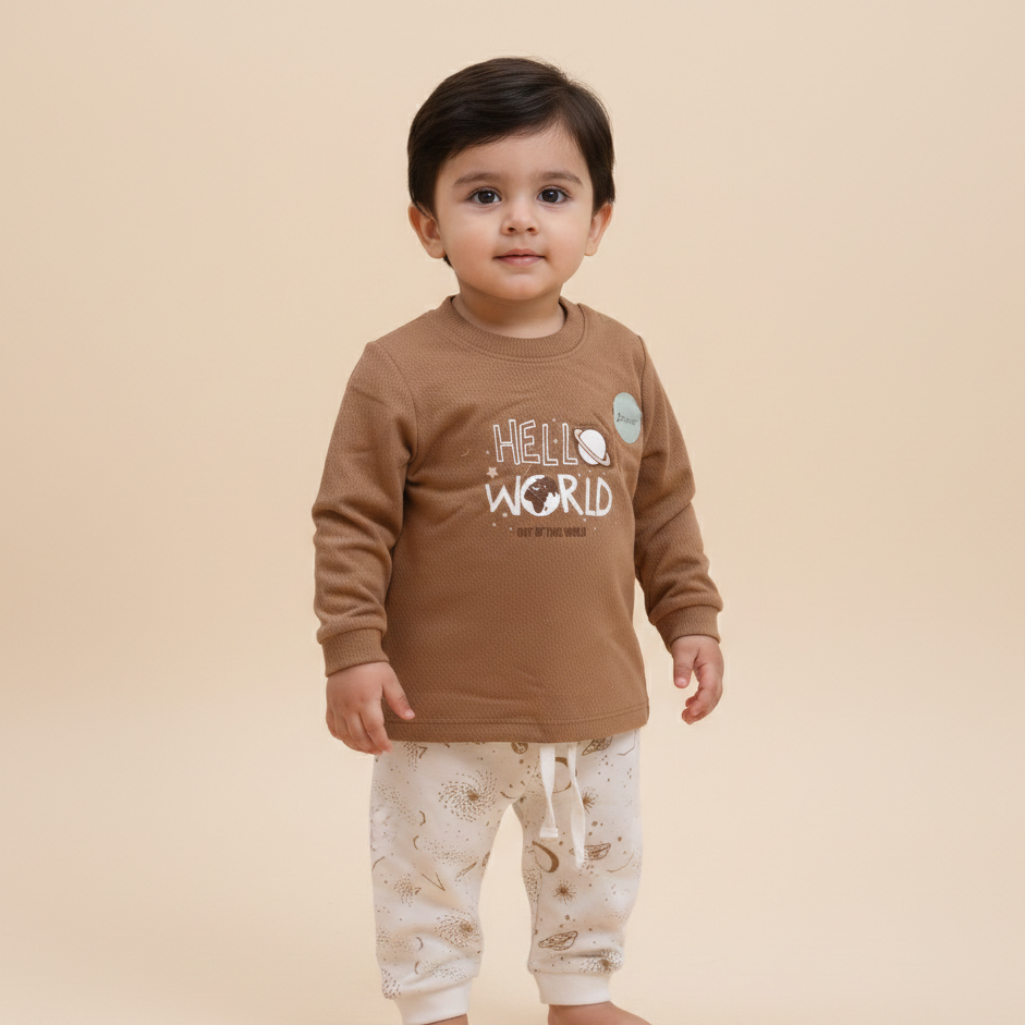 Long Sleeves Printed Baby 2 PCS Suit Set 117-03