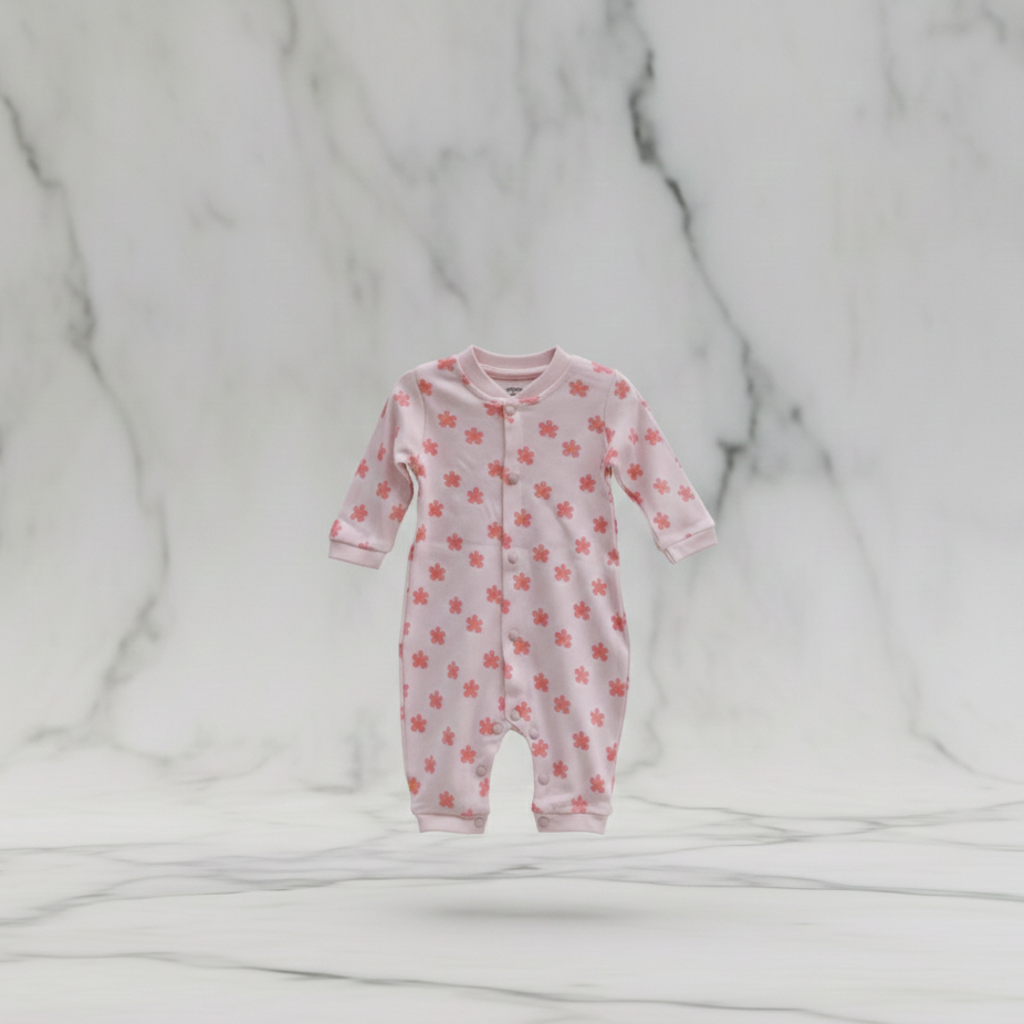 Cotton Round Neck Long Sleeves Sleepsuit 116-06