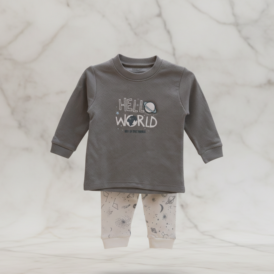 Long Sleeves Printed Baby 2 PCS Suit Set 117-03