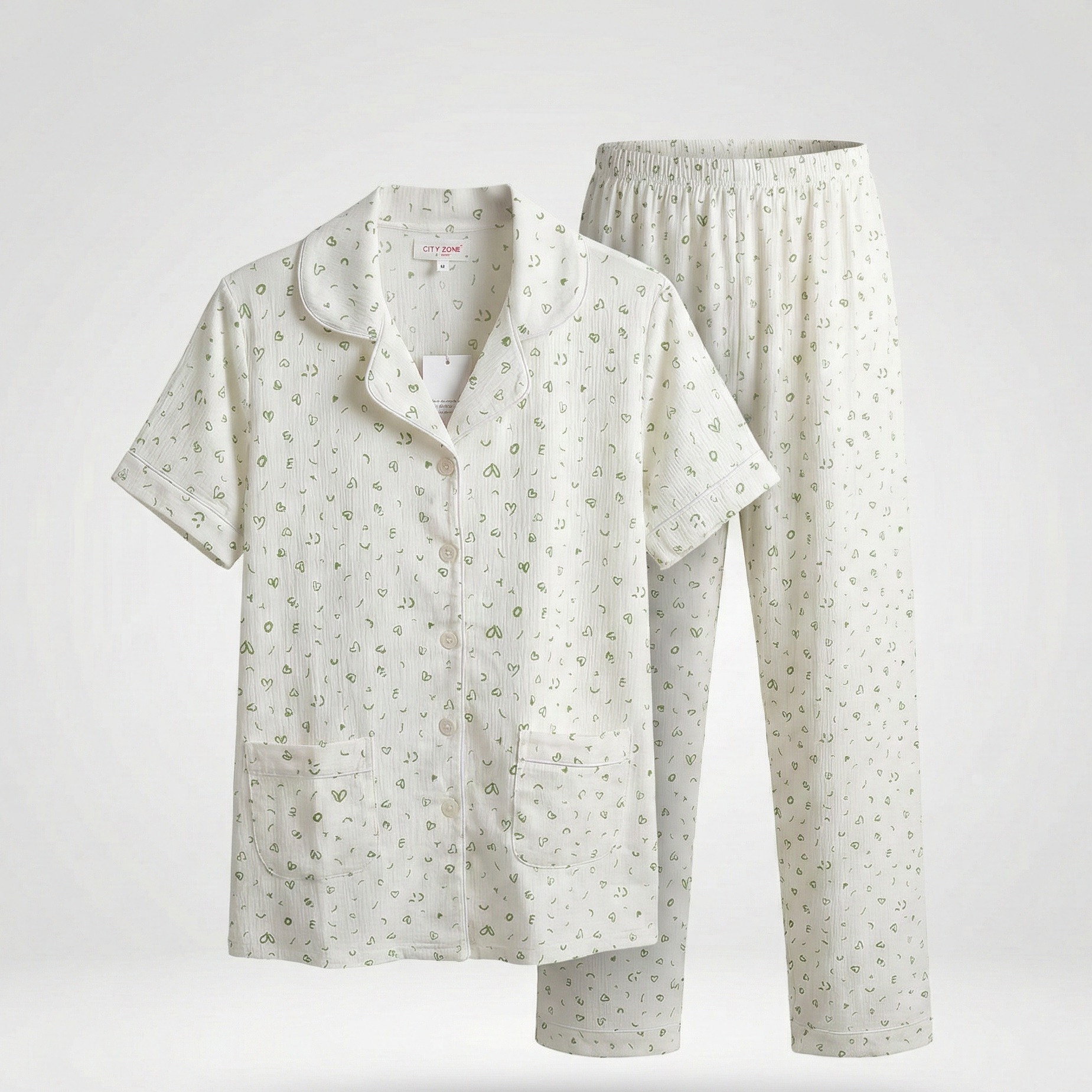 Womens Cotton Pyjama Set 707309