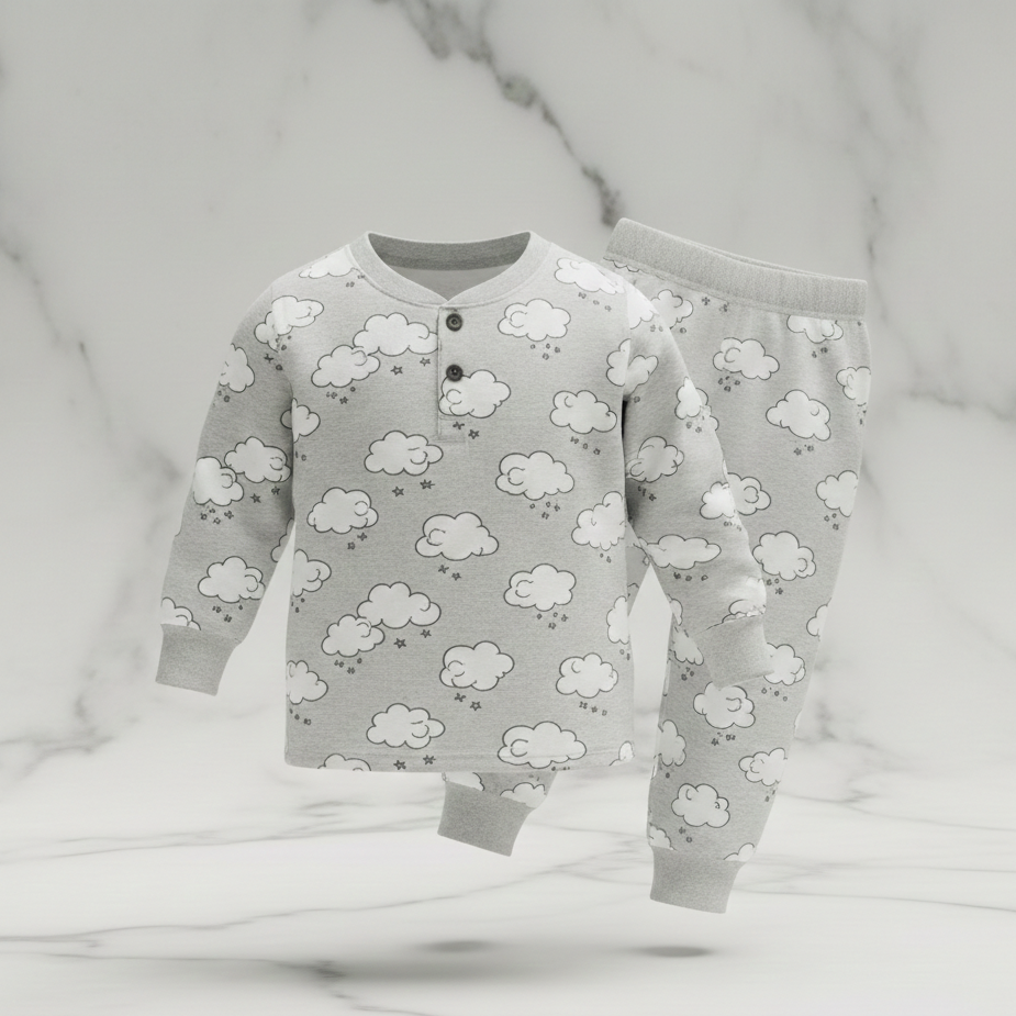 Long Sleeves 2 PCS night suit 110-02