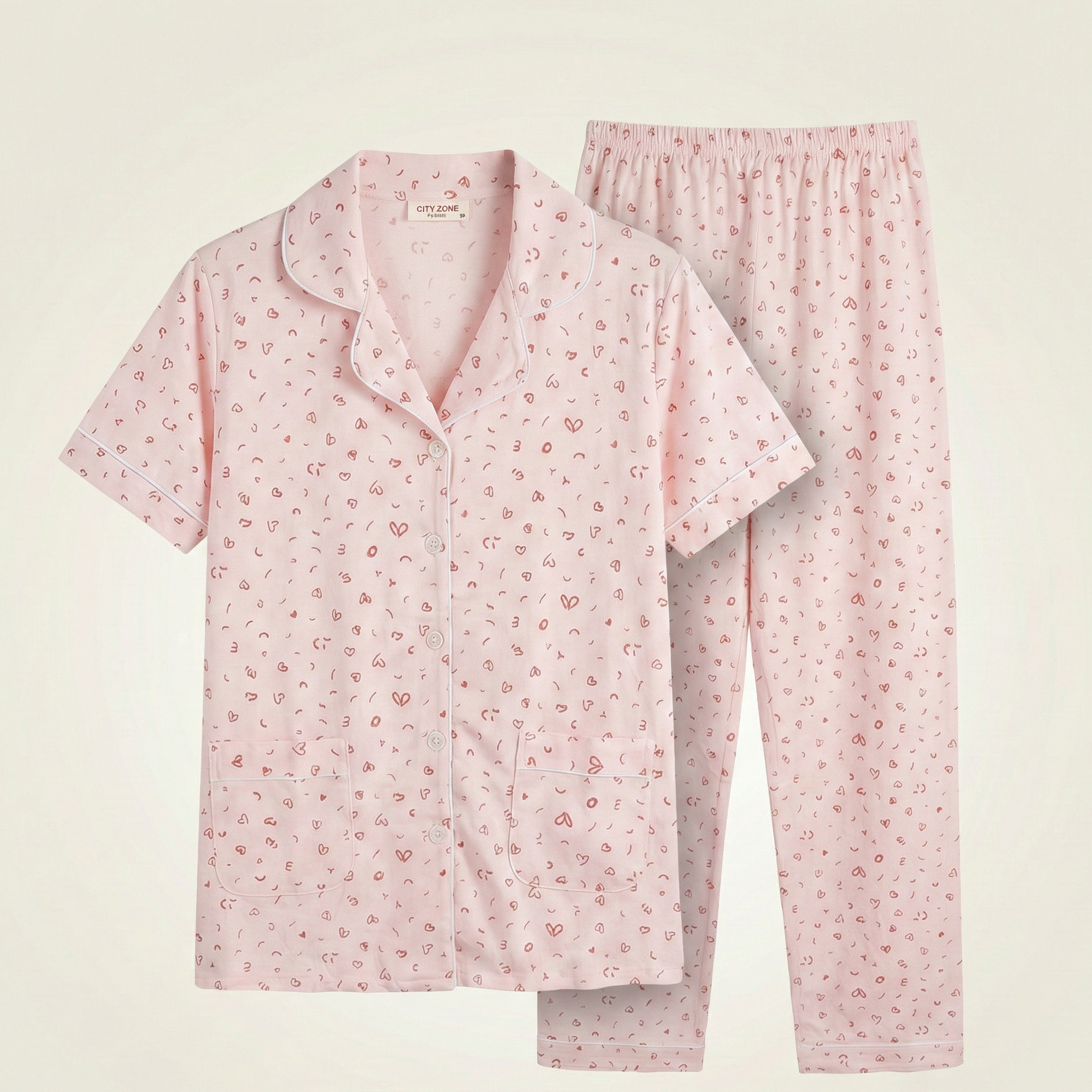 Womens Cotton Pyjama Set 707309