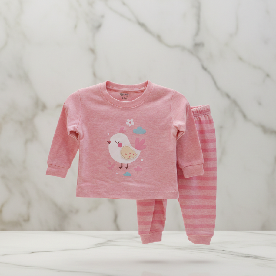 Long Sleeves Printed Baby 2 PCS night suit 112-04