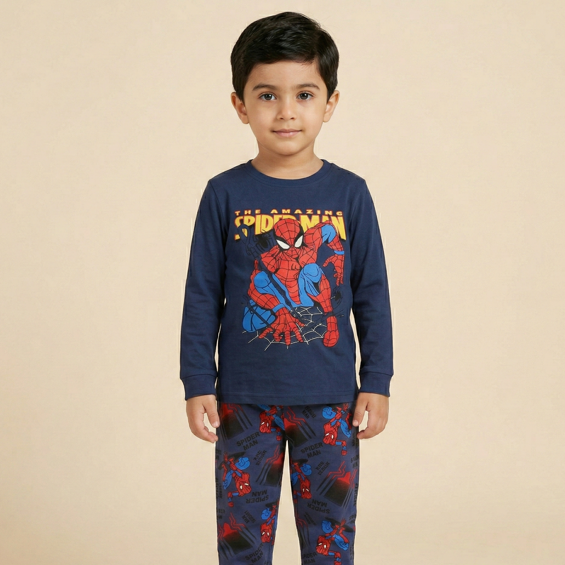 Amazing Spiderman Boys L/S Pajamas