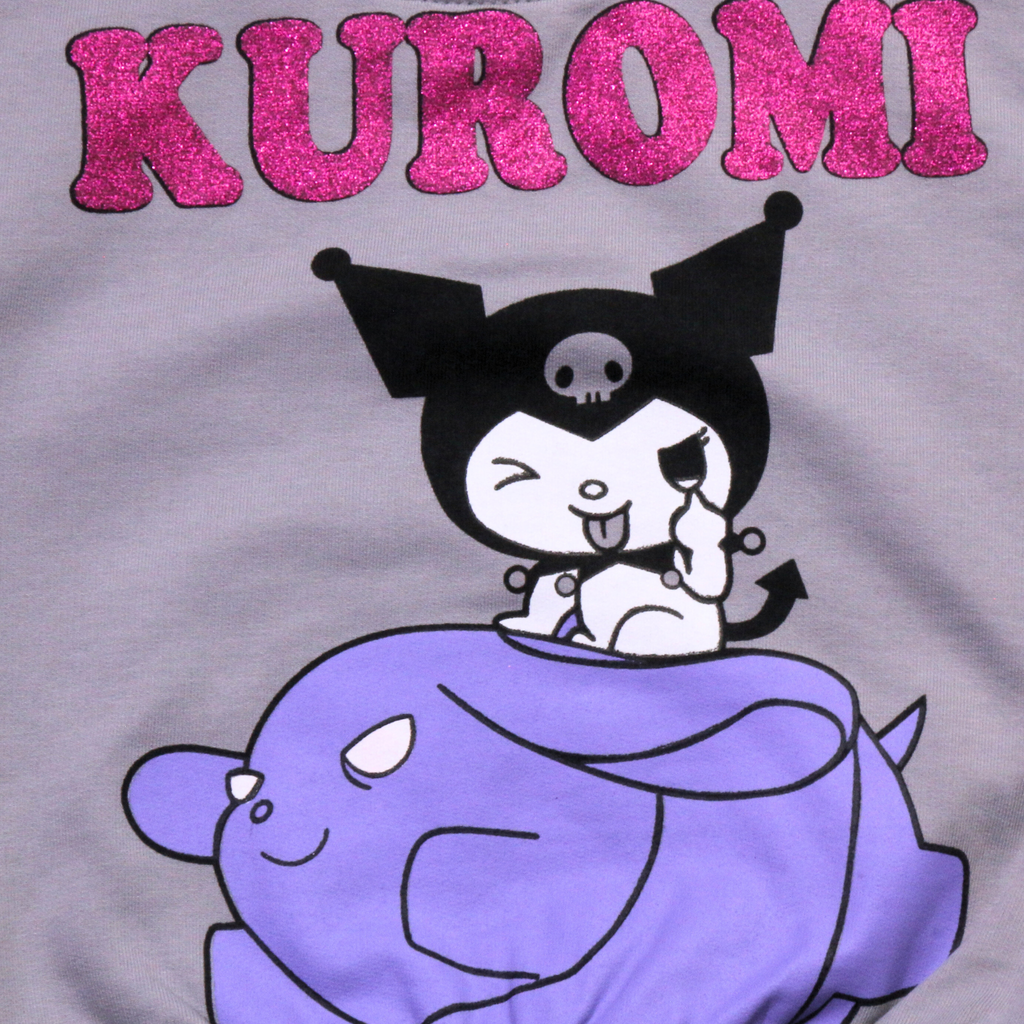 Kuromi Gray Long-Sleeves Pajamas (Girls)