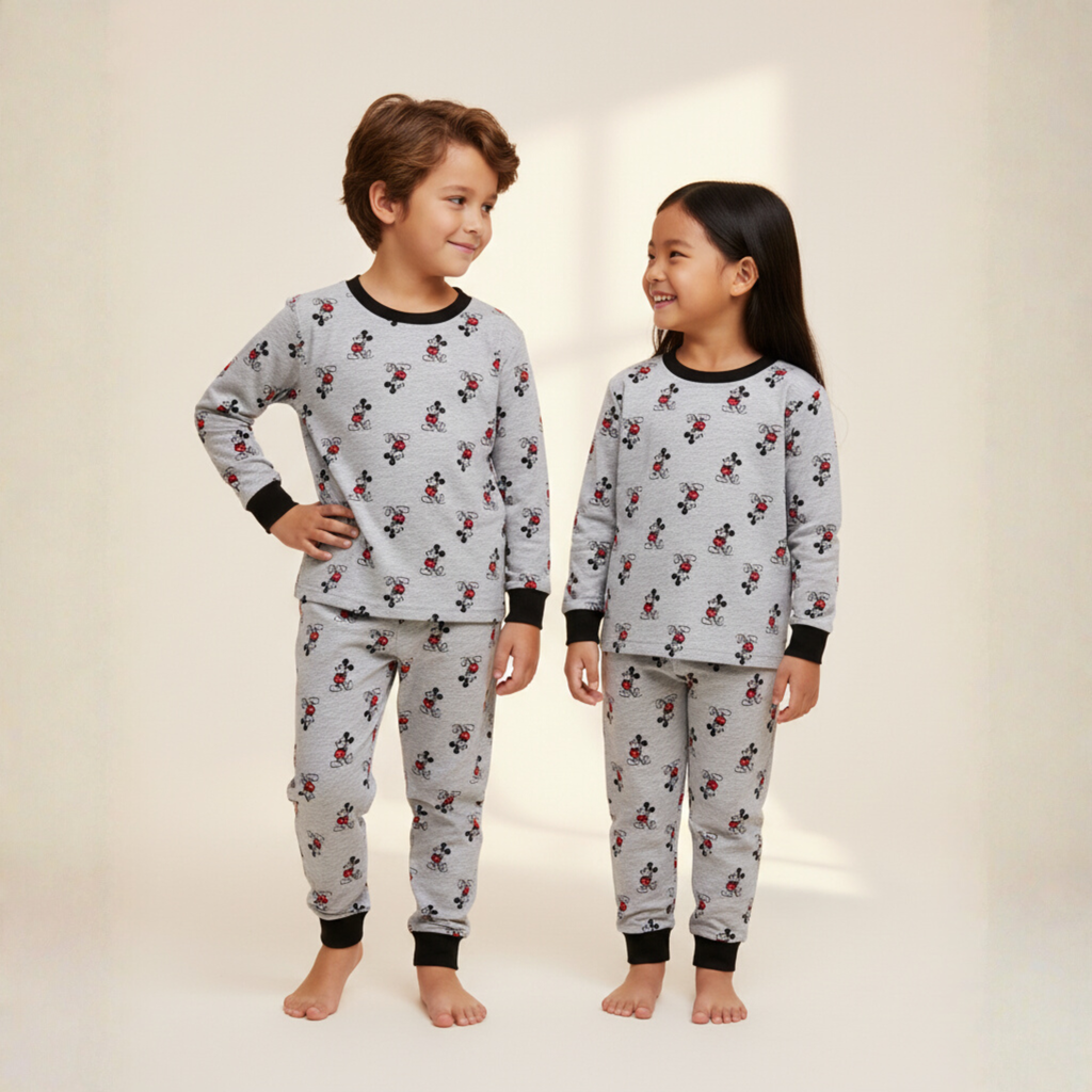 MISBAH - Mickey Mouse Long-Sleeves Grey (Unisex)