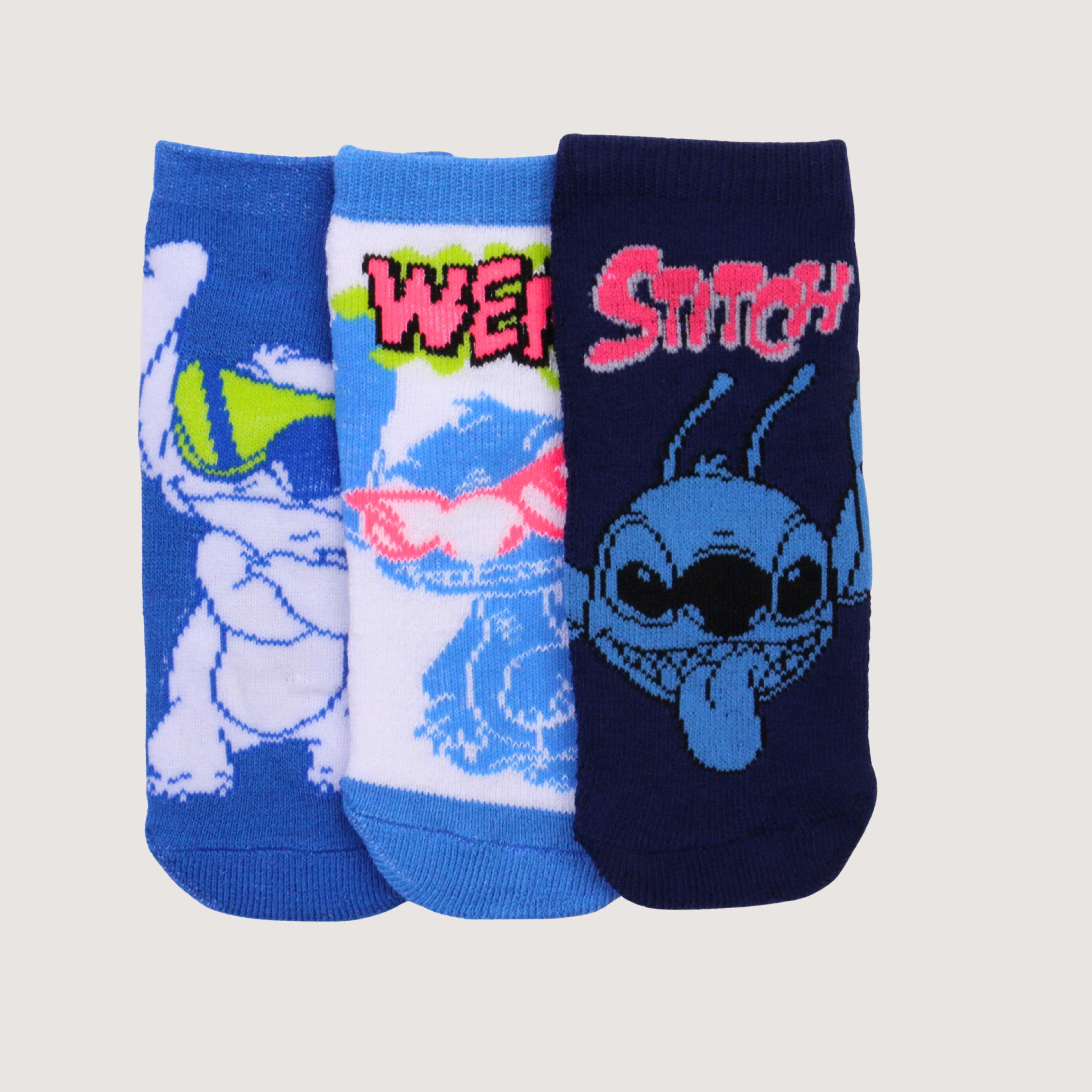 Socks Stitch Blue Disney 3-Pack