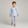 Teddy Bear Blue Long-Sleeves Pajamas (Boys)