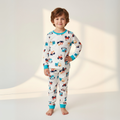 Tow Truck Cyan Blue Long-Sleeves Pajamas (Boys)