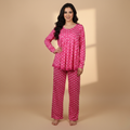 White Dots Pink Pajamas Womens