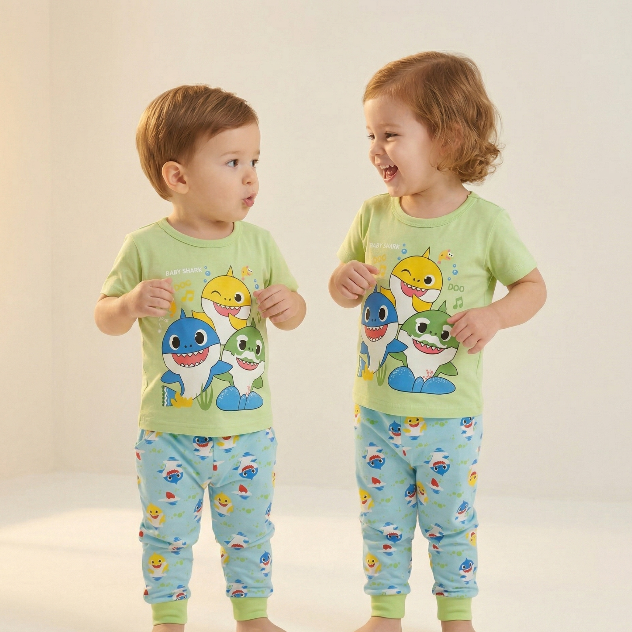 Baby Shark Green Kids H\S Pajamas