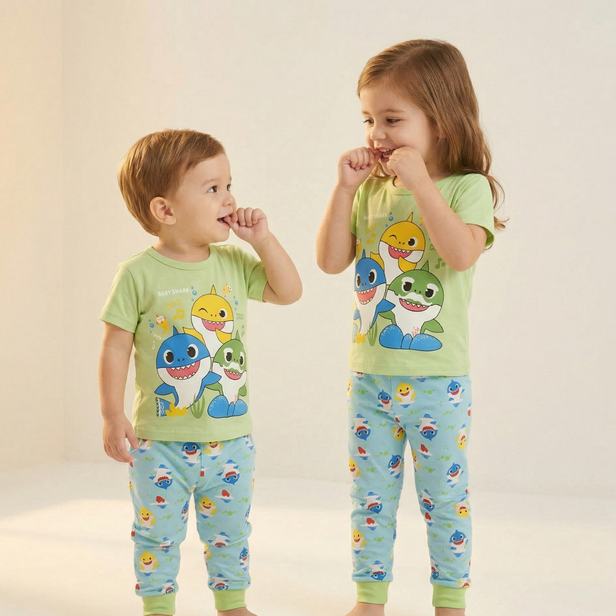 Baby Shark Green Kids H\S Pajamas